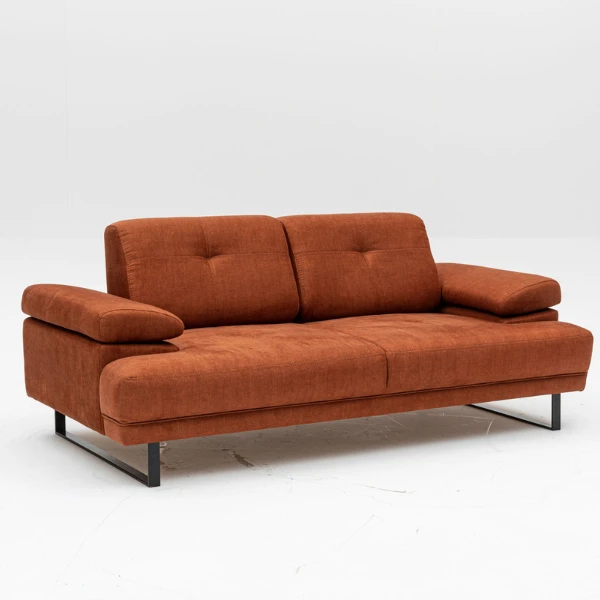 Bank Met 2 Zitplaatsen | Comfort En Uniek Ontwerp | Beukenhouten Frame | Oranje 10 Bank Met 2 Zitplaatsen | Comfort En Uniek Ontwerp | Beukenhouten Frame | Oranje - Afbeelding 10