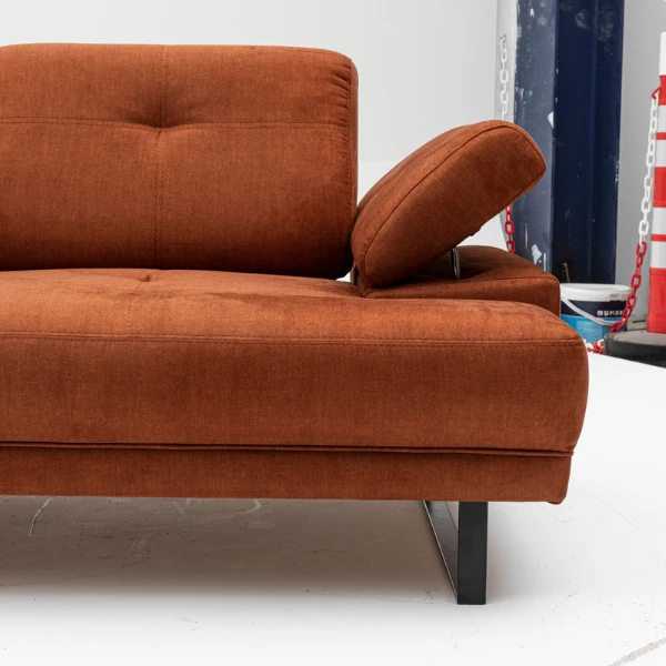 Bank Met 2 Zitplaatsen | Comfort En Uniek Ontwerp | Beukenhouten Frame | Oranje 5 Bank Met 2 Zitplaatsen | Comfort En Uniek Ontwerp | Beukenhouten Frame | Oranje - Afbeelding 5