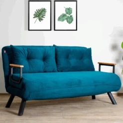 Stijlvolle 2-persoons Slaapbank | Comfort En Design | 100% Metalen Frame | Petrol Green