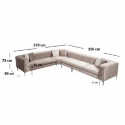 Comfortabele En Stijlvolle Hoekbank | Beige, Beukenhouten Frame | 310cm Breedte | 100% Polyester Stof 12 Comfortabele En Stijlvolle Hoekbank | Beige, Beukenhouten Frame | 310cm Breedte | 100% Polyester Stof -Emob Ontwerp zonder titel 2023 02 28T154431.186 4667