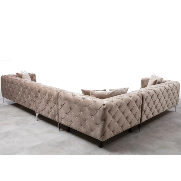 Comfortabele En Stijlvolle Hoekbank | Beige, Beukenhouten Frame | 310cm Breedte | 100% Polyester Stof 5 Comfortabele En Stijlvolle Hoekbank | Beige, Beukenhouten Frame | 310cm Breedte | 100% Polyester Stof - Afbeelding 5
