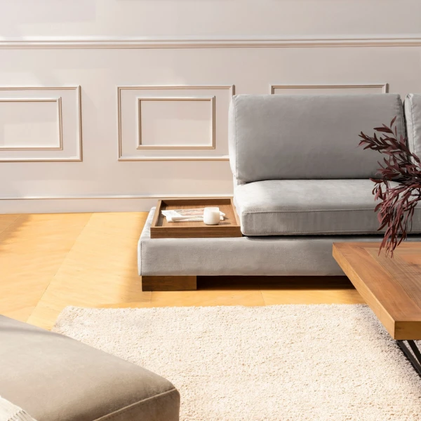 Comfort En Stijl | Hoekbank 313x193 Cm | Beuken Houten Frame | Licht Grijs 3 Comfort En Stijl | Hoekbank 313x193 Cm | Beuken Houten Frame | Licht Grijs - Afbeelding 3