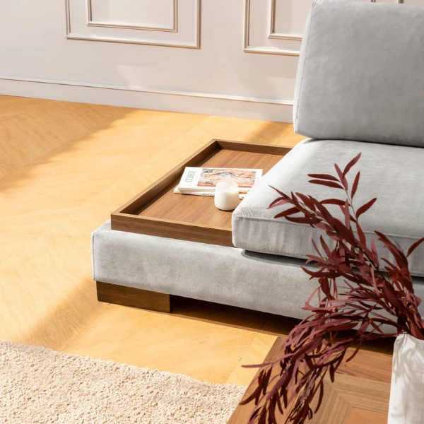 Comfort En Stijl | Hoekbank 313x193 Cm | Beuken Houten Frame | Licht Grijs 4 Comfort En Stijl | Hoekbank 313x193 Cm | Beuken Houten Frame | Licht Grijs - Afbeelding 4