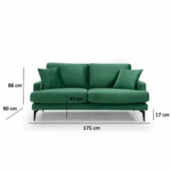 Comfortabele 2-zitsbank | Beukenhouten Frame, Groene Kleur 9 Comfortabele 2-zitsbank | Beukenhouten Frame, Groene Kleur -Emob Ontwerp zonder titel 2023 03 16T143834.102 59e9