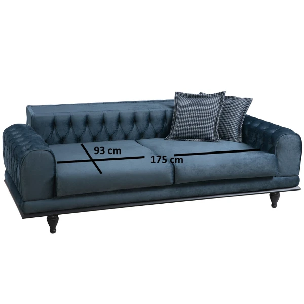 3-zits Slaapbank | Comfort En Uniek Ontwerp | Marineblauw 4 3-zits Slaapbank | Comfort En Uniek Ontwerp | Marineblauw - Afbeelding 4