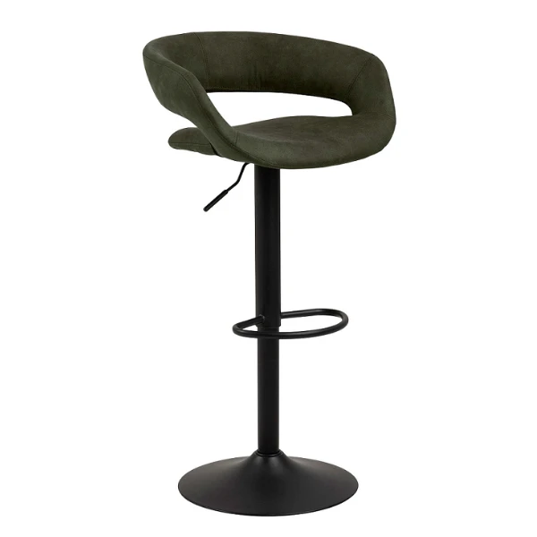 Barstoel Dusty - Olijfgroen/zwart 1 Barstoel Dusty - Olijfgroen/zwart
