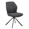 Eetkamerstoel Aubin - Antraciet/zwart