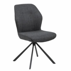 Eetkamerstoel Aubin - Antraciet/zwart