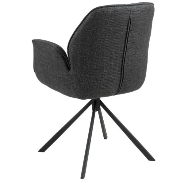 Eetkamerstoel Aubin Met Armleuning - Antraciet/zwart 10 Eetkamerstoel Aubin Met Armleuning - Antraciet/zwart - Afbeelding 10