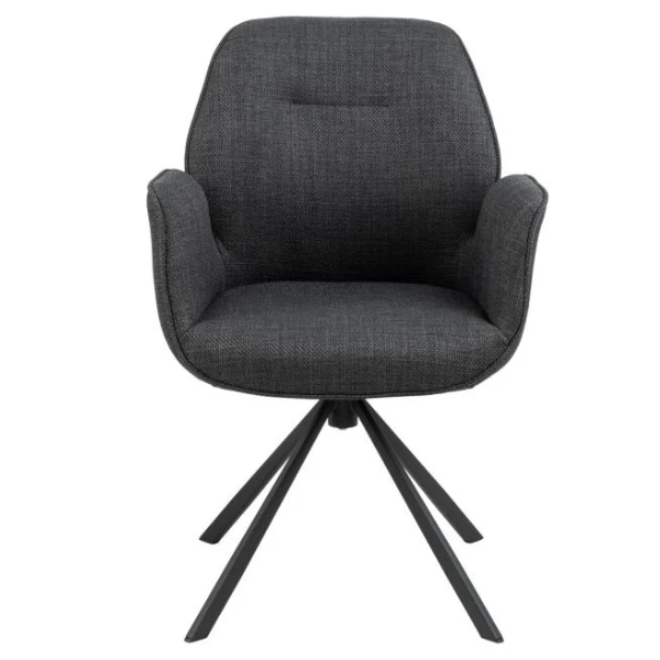 Eetkamerstoel Aubin Met Armleuning - Antraciet/zwart 9 Eetkamerstoel Aubin Met Armleuning - Antraciet/zwart - Afbeelding 9