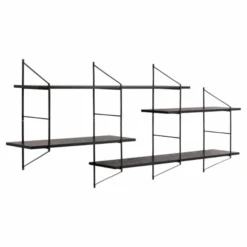Wandrek Newton Met 4 Legplanken - Zwart 19 Wandrek Newton Met 4 Legplanken - Zwart -Emob Ontwerp zonder titel 2023 06 26T154740.134 9486