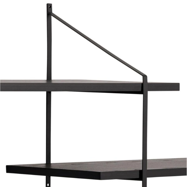 Wandrek Newton Met 4 Legplanken - Zwart 5 Wandrek Newton Met 4 Legplanken - Zwart - Afbeelding 5