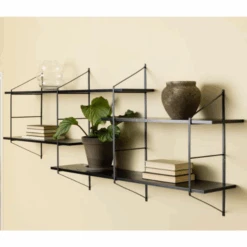 Wandrek Newton Met 4 Legplanken - Zwart 13 Wandrek Newton Met 4 Legplanken - Zwart -Emob Ontwerp zonder titel 2023 06 26T155304.813 57d1