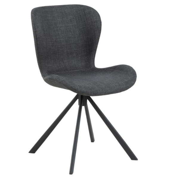 Draaibare Eetkamerstoel Tilda Stof - Antraciet/zwart 12 Draaibare Eetkamerstoel Tilda Stof - Antraciet/zwart - Afbeelding 12