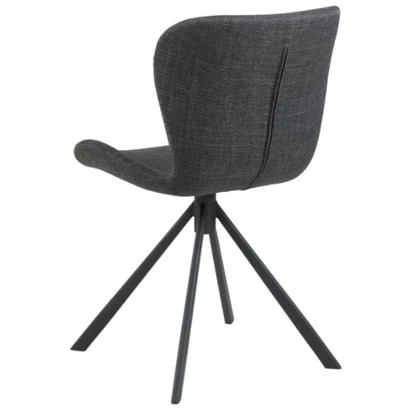 Draaibare Eetkamerstoel Tilda Stof - Antraciet/zwart 10 Draaibare Eetkamerstoel Tilda Stof - Antraciet/zwart - Afbeelding 10