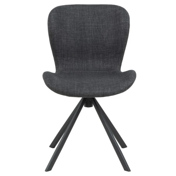 Draaibare Eetkamerstoel Tilda Stof - Antraciet/zwart 9 Draaibare Eetkamerstoel Tilda Stof - Antraciet/zwart - Afbeelding 9