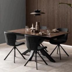 Draaibare Eetkamerstoel Tilda Stof - Antraciet/zwart 15 Draaibare Eetkamerstoel Tilda Stof - Antraciet/zwart -Emob Ontwerp zonder titel 2023 07 13T143919.890 fc65