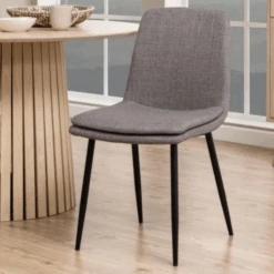 Eetkamerstoel Becca Brandvertragend - Grijs/zwart