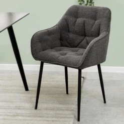 Eetkamerstoel Bridget Stof En Metaal - Antraciet/zwart -Emob Ontwerp zonder titel 2023 07 17T163507.094 07df