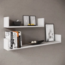 Set Van 2 Wandplanken 60x14.5 Cm En 100x14.5 Cm Britta-wit -Emob Ontwerp zonder titel 2023 08 25T082049.185 1 92e4