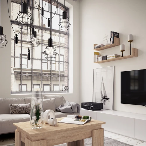 Set Van 2 Wandplanken 60x14.5 Cm En 100x14.5 Cm Britta-Sonoma Eik 2 Set Van 2 Wandplanken 60x14.5 Cm En 100x14.5 Cm Britta-Sonoma Eik - Afbeelding 2