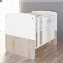 Babybed Halula 70x140 Cm-wit/eik -Emob Ontwerp zonder titel 2023 08 28T094404.304 1 6772