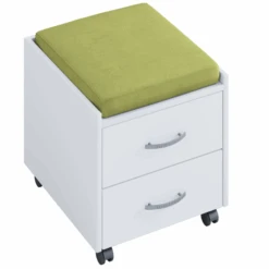 Ladeblok Kjenta Met Pennenbakje En Groen Zitkussen-2 Lades