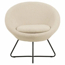 Fauteuil Cezar Teddystof - Crème/zwart -Emob Ontwerp zonder titel 2023 09 07T150303.471 4e3d