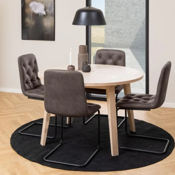 Eettafel Sieg Ø120cm - Eikenhout En Eikfineer 7 Eettafel Sieg Ø120cm - Eikenhout En Eikfineer - Afbeelding 7