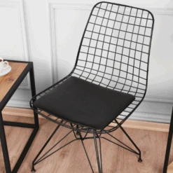 Plass Design Stoel Van Metaal - Gemonteerd, Zwart