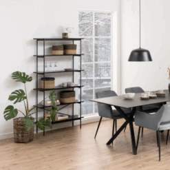 Boekenkast Angus : Zwart Stalen Frame, Essenzwarte Planken. 14 Boekenkast Angus : Zwart Stalen Frame, Essenzwarte Planken. -Emob Ontwerp zonder titel 2023 10 09T165104.156 1d57