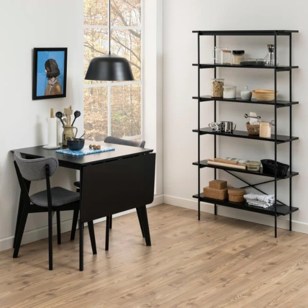 Boekenkast Angus : Zwart Stalen Frame, Essenzwarte Planken. 11 Boekenkast Angus : Zwart Stalen Frame, Essenzwarte Planken. - Afbeelding 11