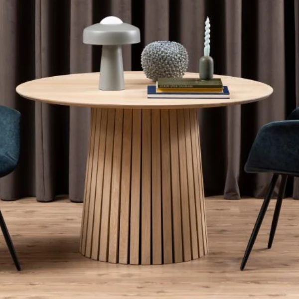 Ronde Eettafel Krishna - Wit Eikenfineer, Ø120x75 Cm 1 Ronde Eettafel Krishna - Wit Eikenfineer, Ø120x75 Cm