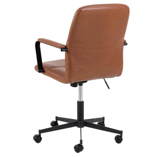 Bureaustoel Flora - Draaibaar, Kantelbaar En Soft Brake - Cognac 9 Bureaustoel Flora - Draaibaar, Kantelbaar En Soft Brake - Cognac - Afbeelding 9