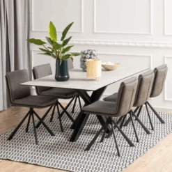 Eetkamerstoel Flynn Draaibaar - Antraciet/taupe -Emob Ontwerp zonder titel 2023 10 24T155310.201 e09c