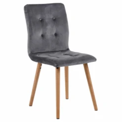 Gestoffeerde Eetkamerstoel Frida - Donkergrijs/eik -Emob Ontwerp zonder titel 2023 10 24T164317.018 b991