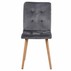 Gestoffeerde Eetkamerstoel Frida - Donkergrijs/eik -Emob Ontwerp zonder titel 2023 10 24T164420.503 299a