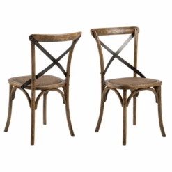 Rustiek Bruine Vintage Eetkamerstoel Met Donker Rotan -Emob Ontwerp zonder titel 2023 11 15T160406.541 d6c4