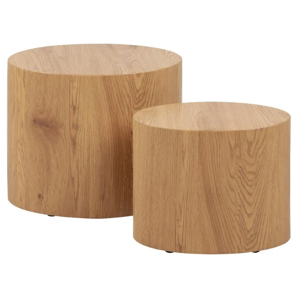 Wild Eiken Salontafelset, 2 Stuks, 33x48x40 Cm 4 Wild Eiken Salontafelset, 2 Stuks, 33x48x40 Cm - Afbeelding 4