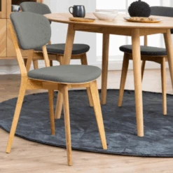 Granada Grijs Eiken Eetkamerstoel - Minsk Collectie