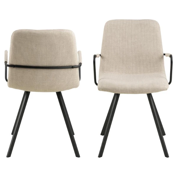 Eetkamerstoel Selina-beige 5 Eetkamerstoel Selina-beige - Afbeelding 5