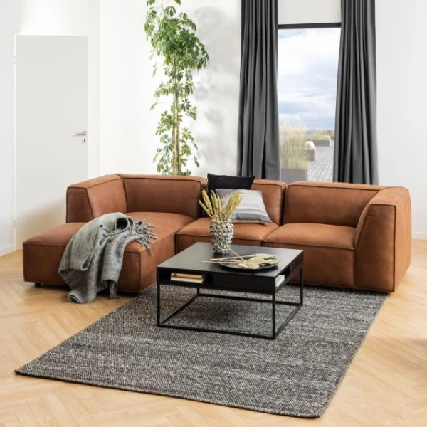 Willford Vierkante Salontafel - Essenzwart Melamine, 80x80 Cm 1 Willford Vierkante Salontafel - Essenzwart Melamine, 80x80 Cm