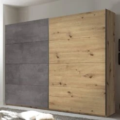 Kledingkast Paslack 270cm Met 2 Deuren - Artisan Eik/beton