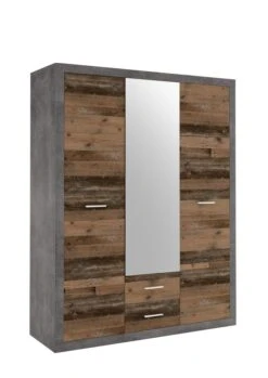 Kledingkast Storck 151cm 3 Deuren & 2 Lades & Spiegel - Old Style/beton 14 Kledingkast Storck 151cm 3 Deuren & 2 Lades & Spiegel - Old Style/beton -Emob Stone KLS RET seitlich Old Style 58 732 AB e5fc