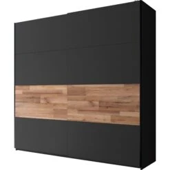 Kledingkast Aquino 215cm 2 Deuren - Grafiet/eik -Emob e29d43e48a0def20949ac11f5e95ac9f d268