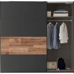 Kledingkast Aquino 215cm 2 Deuren - Grafiet/eik -Emob fe1ebfe597554bbb1af38132767c38ac 08d2