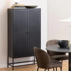 Wandkast Nebas 80cm 2 Deuren - Zwart
