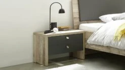 Nachtkastje Moleskin Met 2 Lades - Antraciet/old Style 8 Nachtkastje Moleskin Met 2 Lades - Antraciet/old Style -Emob s l1600 2 2620